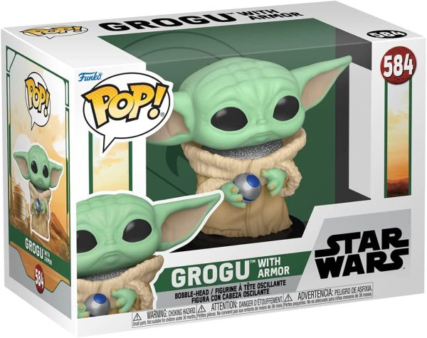 Funko POP!  Grogu w/armor #584 Star Wars: Book of Boba Fett - immagine 3